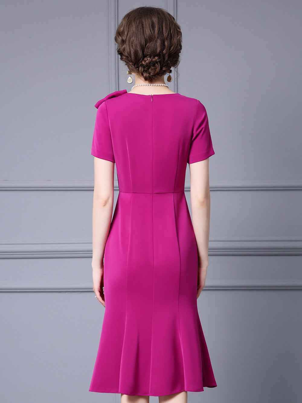 Zhili Formal Occasion Banquet Dress with Bow Decoration, High-Waisted Mermaid Gown, Summer 2026 - Grab & Glow