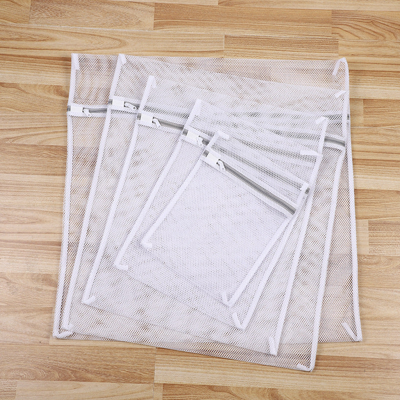 Factory Straight Hair Thickeneded Fine Mesh Gray Zipper Laundry Bag Machine Washable Clothing Care Bag Travel Storage Mesh Bag in Stock - Grab & Glow
