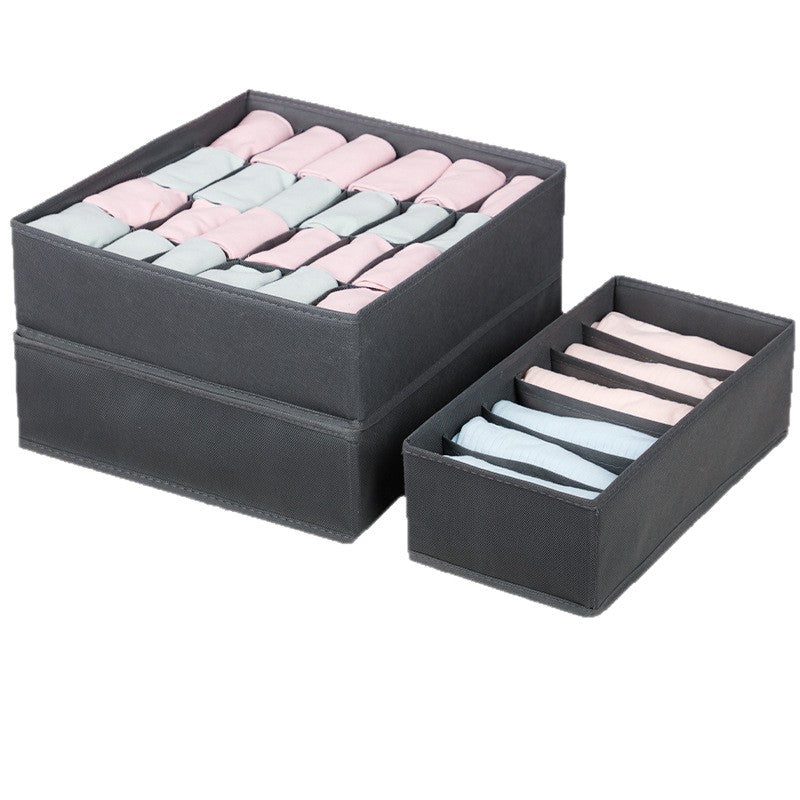 Fabric Underwear Storage Box with Compartments for Home Use, Drawer-Style Storage with Dividers for Organizing Socks - Grab & Glow