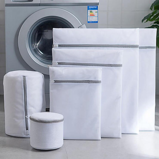 Factory Straight Hair Thickeneded Fine Mesh Gray Zipper Laundry Bag Machine Washable Clothing Care Bag Travel Storage Mesh Bag in Stock - Grab & Glow