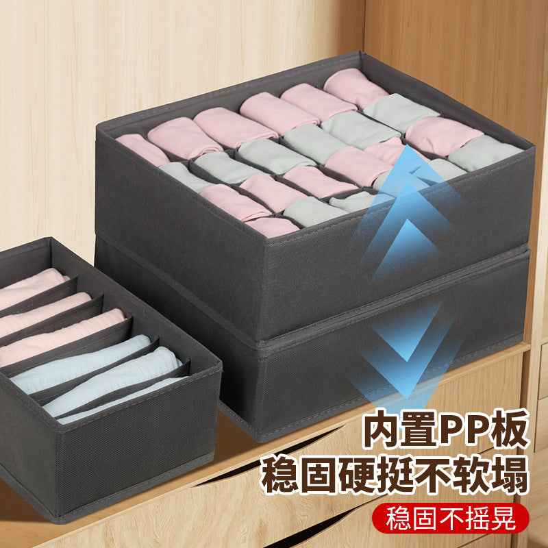 Fabric Underwear Storage Box with Compartments for Home Use, Drawer-Style Storage with Dividers for Organizing Socks