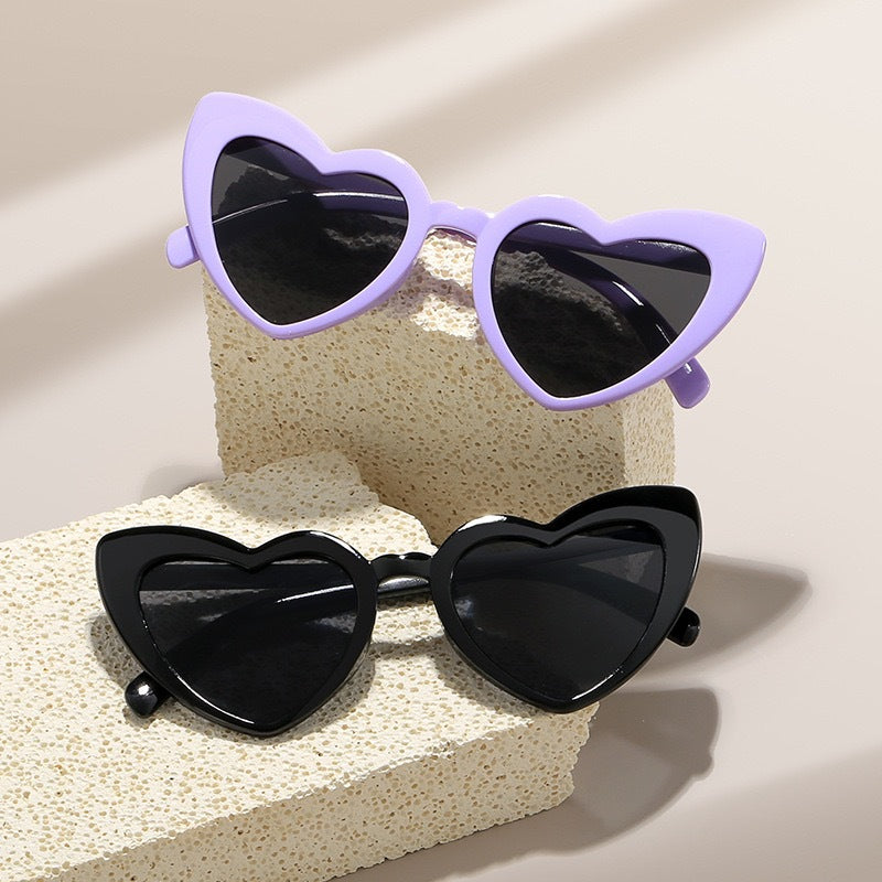 Personalized New European and American Sun Protection and Anti-Uv Sunglasses, Trendy and Fashionable Peach Heart Sunglasses, Internet Celebrity Cat-Eye Glasses - Grab & Glow