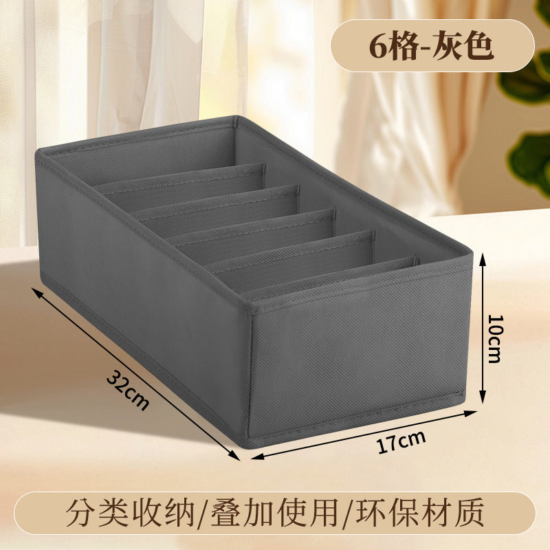 Fabric Underwear Storage Box with Compartments for Home Use, Drawer-Style Storage with Dividers for Organizing Socks - Grab & Glow