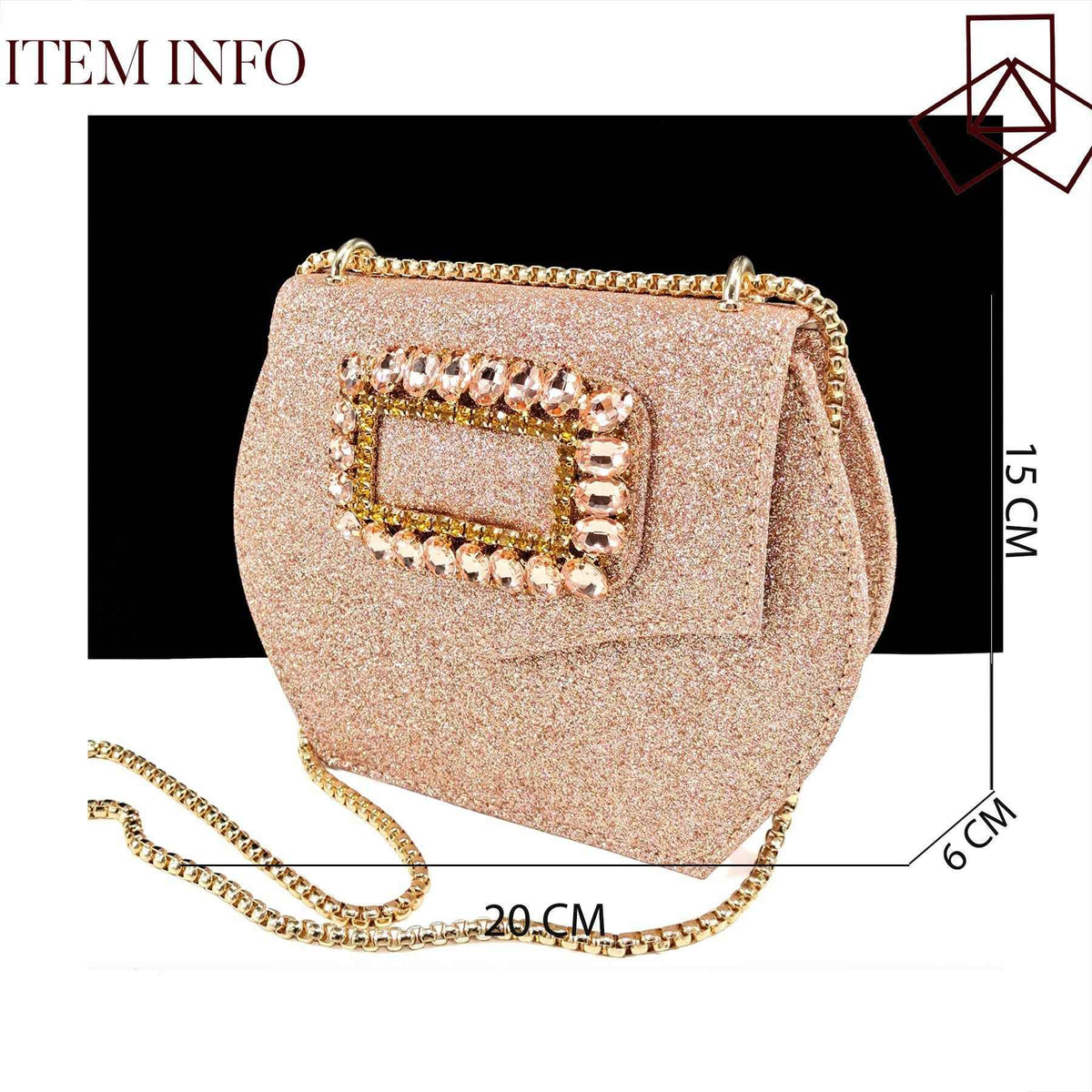 Foreign Trade Women's Shoe Bag suit Square Diamond Buckle Decorative Pointed High Heels Fashion Simple Banquet Style suit - Grab & Glow