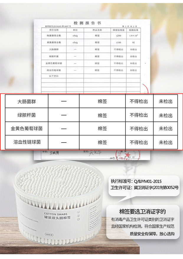 Cotton Swabs Double-Ended Boxed Bagged Disposable Cotton Swabs for Makeup Ear Removal Household Pointed Round Bamboo Swabs Cotton Balls - Grab & Glow