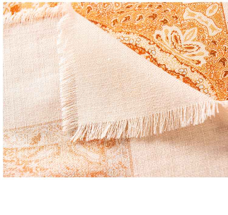 New Style Women's Silk Wool Scarf, Retro Printed Square Scarf, Sun Protection and Warm Neck Scarf, Dual-Use Decorative Scarf - Grab & Glow