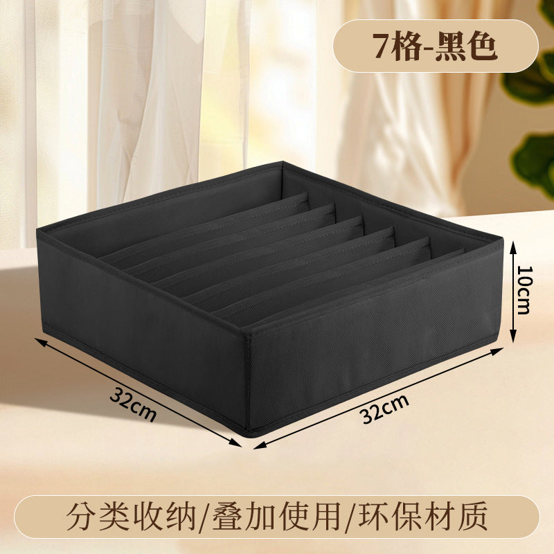 Fabric Underwear Storage Box with Compartments for Home Use, Drawer-Style Storage with Dividers for Organizing Socks - Grab & Glow