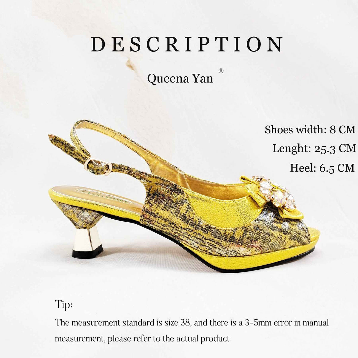 Irregular-Shaped Chunky Heel Shoes with Rhinestone Decoration and Back Strap, Women's Shoes with Chain Shoulder Evening Bag, Fashionable Party Shoe and Bag Set - Grab & Glow