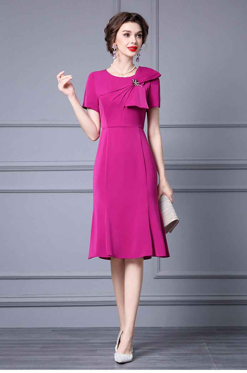 Zhili Formal Occasion Banquet Dress with Bow Decoration, High-Waisted Mermaid Gown, Summer 2026 - Grab & Glow