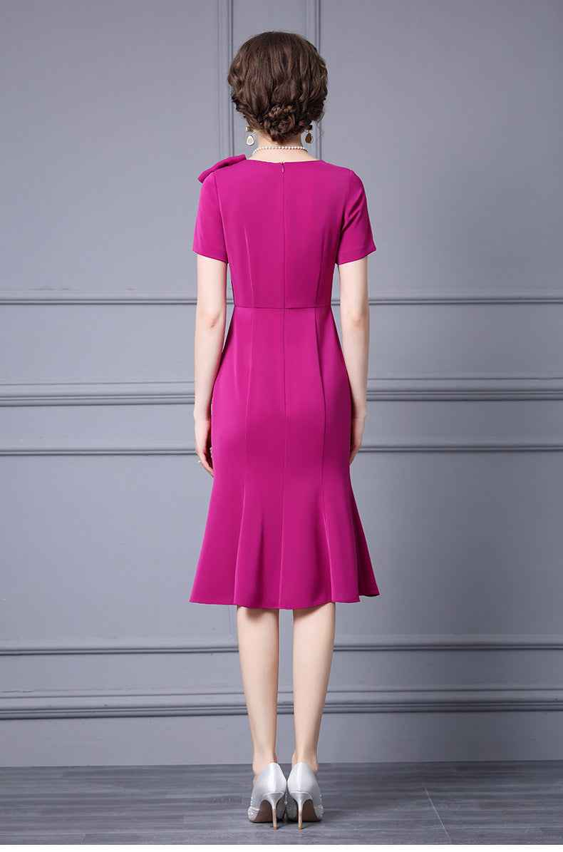 Zhili Formal Occasion Banquet Dress with Bow Decoration, High-Waisted Mermaid Gown, Summer 2026 - Grab & Glow