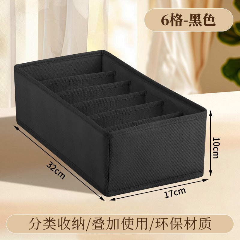 Fabric Underwear Storage Box with Compartments for Home Use, Drawer-Style Storage with Dividers for Organizing Socks - Grab & Glow