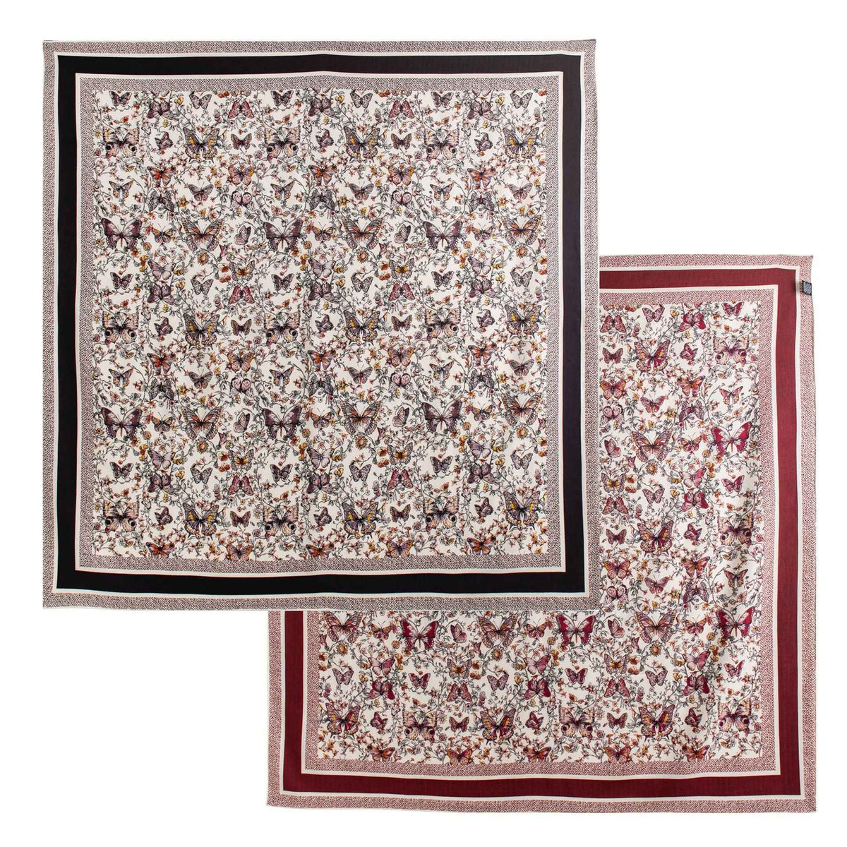 New Style Women's Silk Wool Scarf, Retro Printed Square Scarf, Sun Protection and Warm Neck Scarf, Dual-Use Decorative Scarf - Grab & Glow