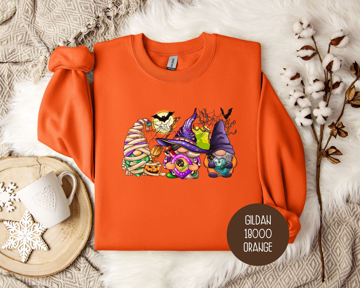 Fall Halloween Gnomes Sweatshirt - Grab & Glow