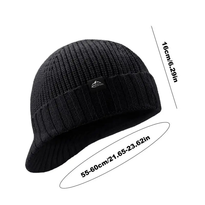 Knit Beanie Winter Beanie Outdoor Warm Hat Comfortable Ear Protection Winter Hat Knit Caps Breathable For Ski Hiking Running by Grab & Glow