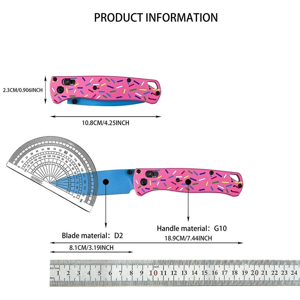 Portable Wilderness Climbing Knife Outdoor Folding Blade Utility Knife Jungle Adventure Hiking Fishing Camping EDC Knives Ergonomic Handle Fruit Knife by Grab & Glow