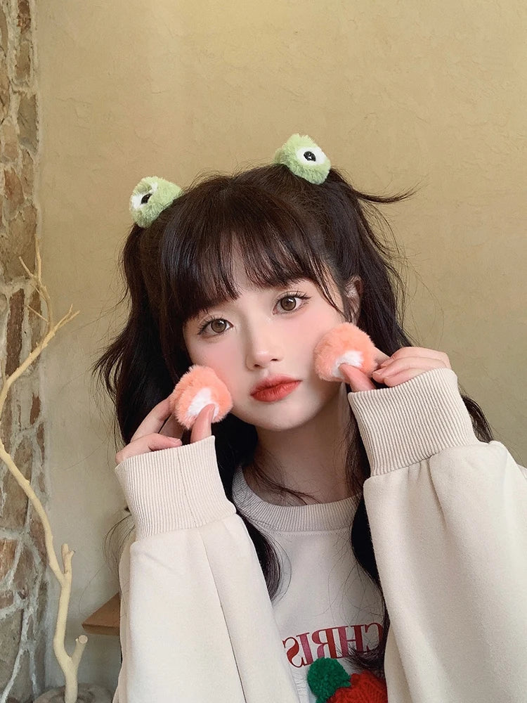 New Fashion Side Clip Three-dimensional Cat Ear Hairgrips For Plush Hairpin Japanese Cute Bangs Clip Headdress Hair Accessories by Grab & Glow