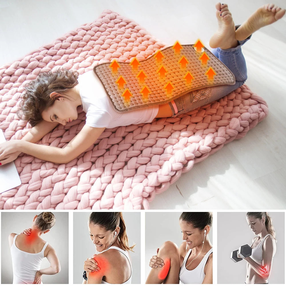 Electric Heating Pad Winter Warm For Bed Blankets Office Home Foot Hand Warmer Sheet Camping Heater 110V 220V Washable 60*30CM by Grab & Glow