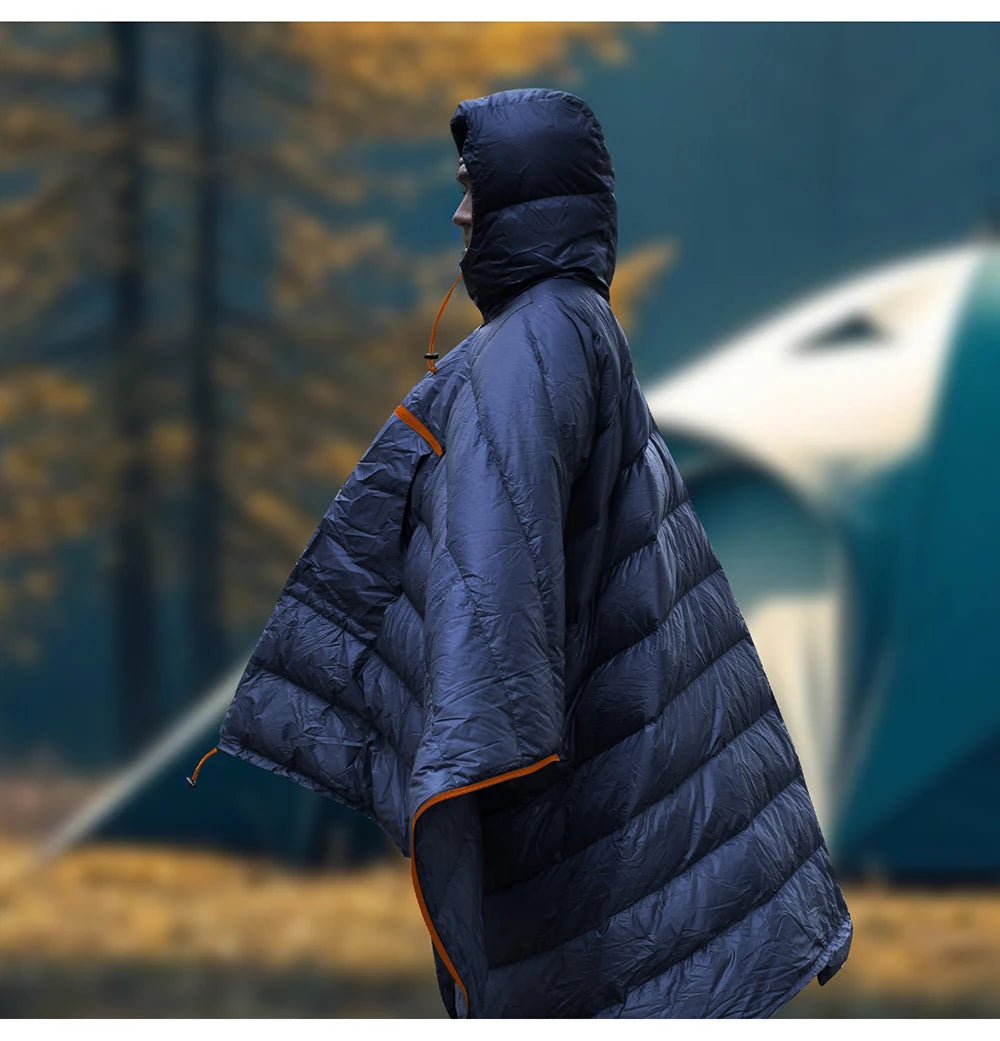 Kamperbox Winter Sleeping Bag Poncho Winter Camping Poncho Winter Wearable Sleeping Bag Camping Blanket PC600 by Grab & Glow