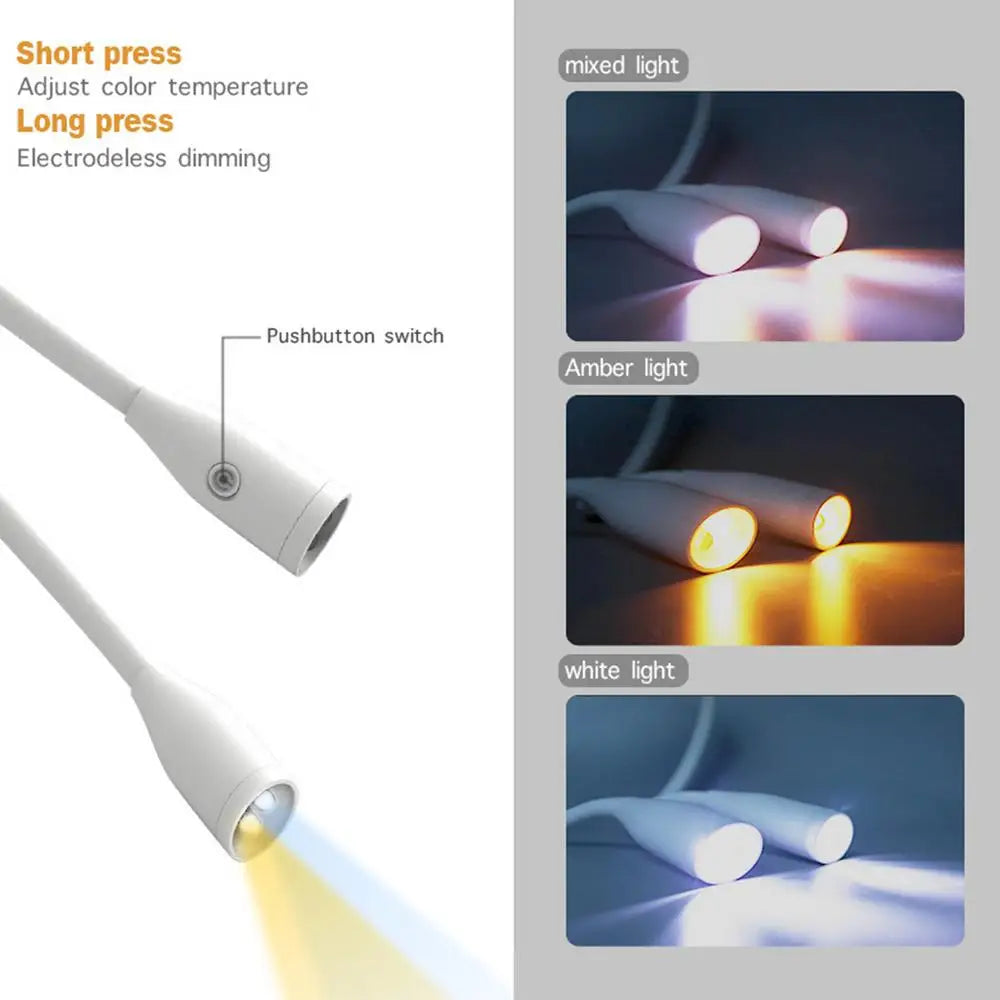 Knitting Light Around Neck Knitting Led Light Bendable Neck Lights Hands Free Rechargeable Reading Lights For Books In Bed by Grab & Glow