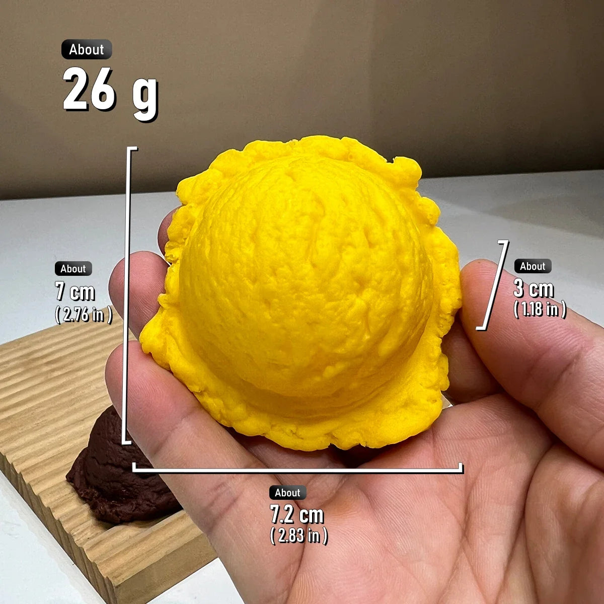 Simulation Ice Cream Ball Model Fake Sweet Cone Dessert Shop Lifelike Decor Photography Props Display Fake Food Model Ornament - Grab & Glow
