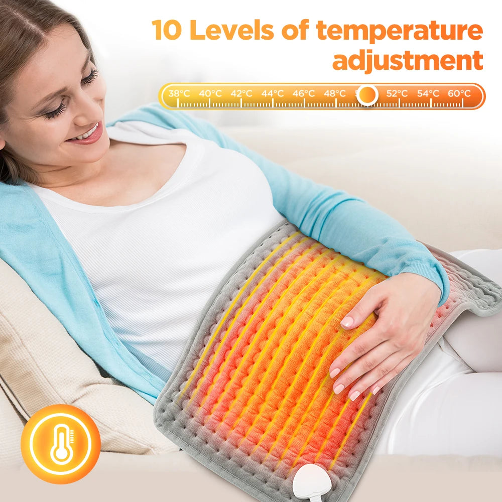 58x29CM Heating Pad 10 Level 4 Mode Timing Heating Blanket Winter Warm Keeping Legs Abdomen Hands Body Warmer Heating Mat by Grab & Glow