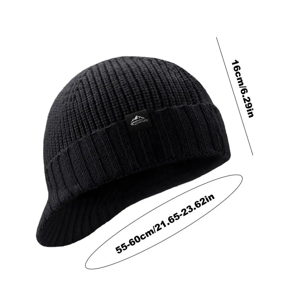 Knit Beanie Winter Beanie Outdoor Warm Hat Comfortable Ear Protection Winter Hat Knit Caps Breathable For Ski Hiking Running by Grab & Glow