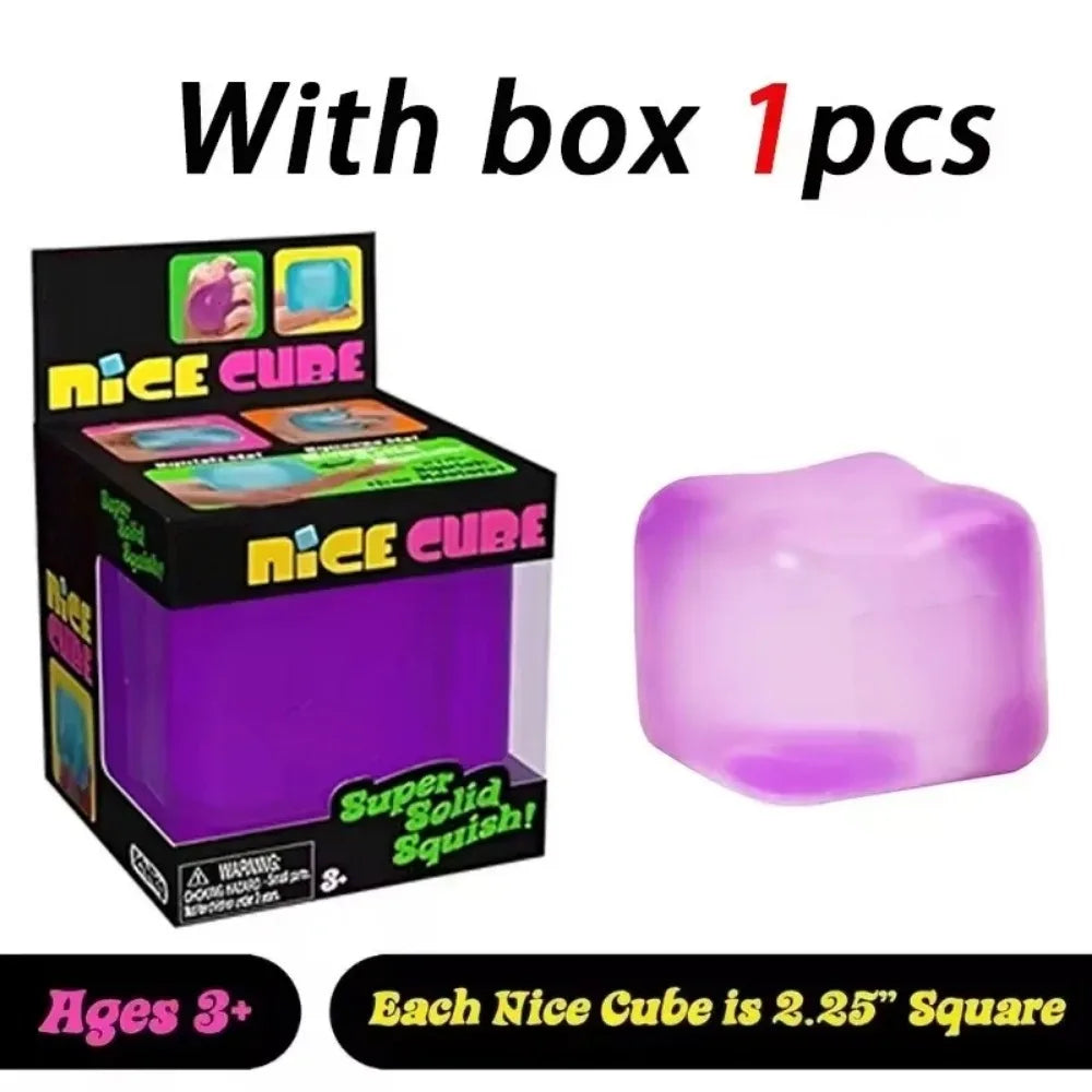 Nice Cube, Ice Cube Squishies Toys, Durable, Slow-Rebound Fingertip Exquisite Spherical Ice Cube With Box, Non-Sticky Desk Toy For Relaxation & Focus For Adult, Classroom Prizes, Novelty Gift for Kids and Adults, Christmas/Ha by Grab & Glow