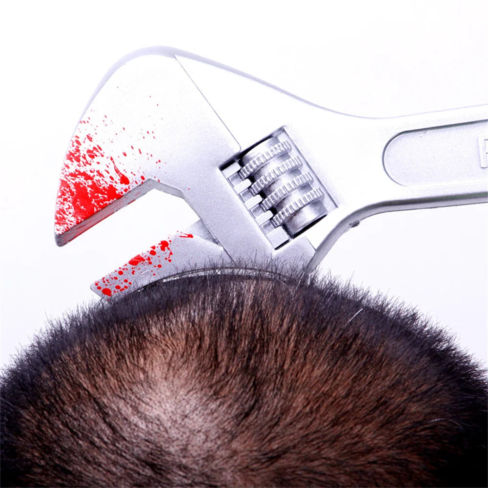 Halloween Horror Props Blood Fake Ax Saws Knife Headband for Halloween Party Masquerade Mischief Props Decoration Supplies - Grab & Glow