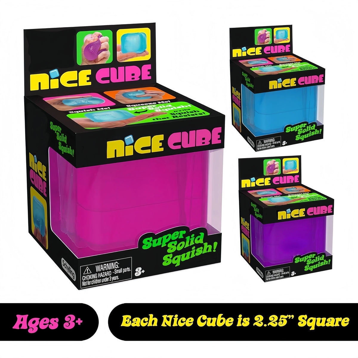 Nice Cube, Ice Cube Squishies Toys, Durable, Slow-Rebound Fingertip Exquisite Spherical Ice Cube With Box, Non-Sticky Desk Toy For Relaxation & Focus For Adult, Classroom Prizes, Novelty Gift for Kids and Adults, Christmas/Ha by Grab & Glow