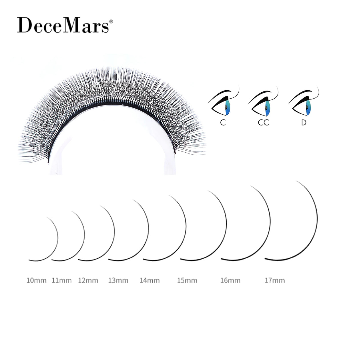 DeceMars 5D - W Shaped Eyelash Extension (12line/Tray) by Grab & Glow