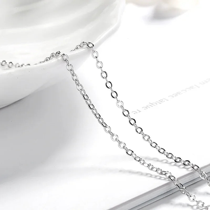 New 2ct Moissanite 925 Sterling Silver Necklace Pendant Chain Fine Jewelry for Woman Wedding Sparkling Classic Party Fashion - Grab & Glow