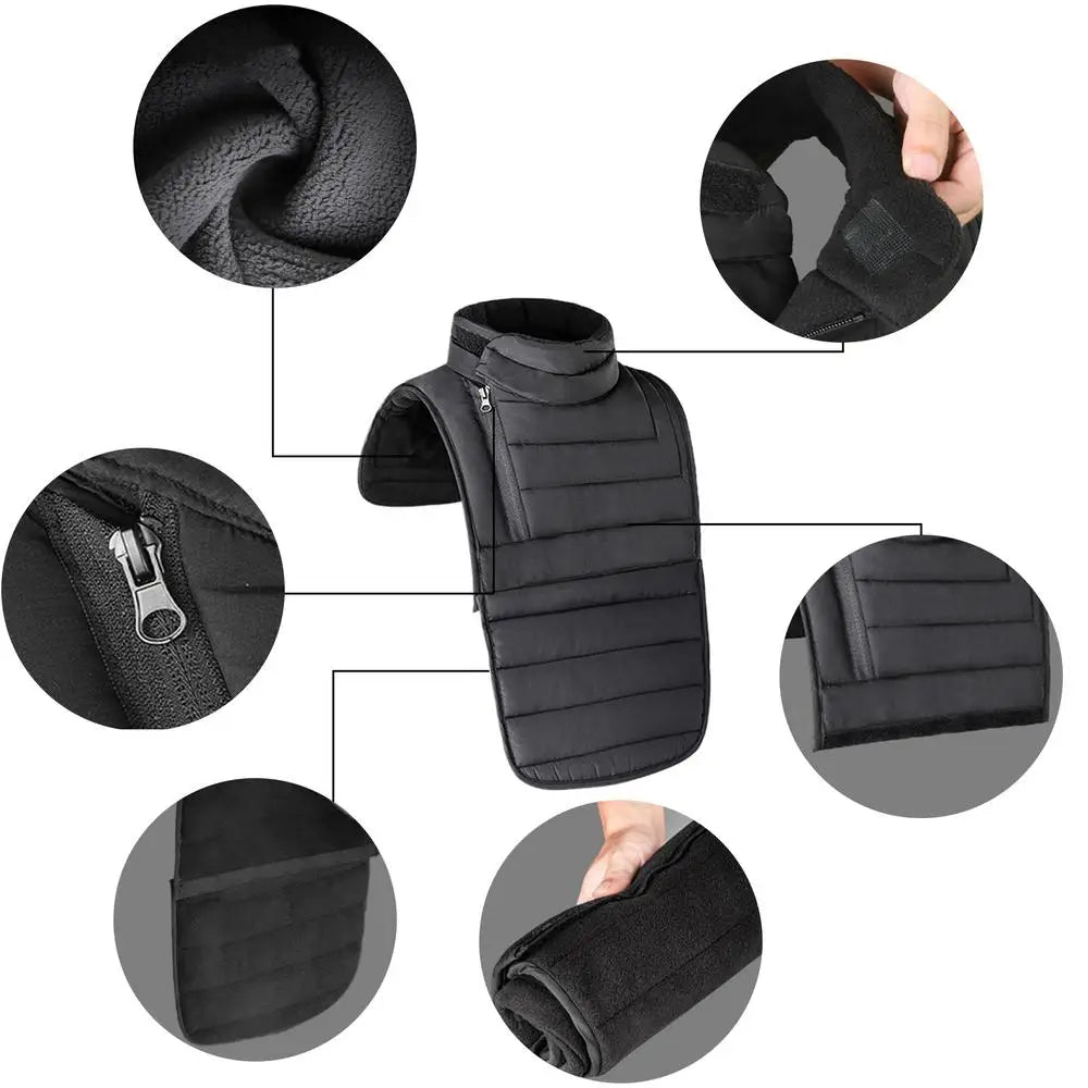 Winter Motorcycle Chest Neck Warmer Windproof Motorcycle Chest Protector Adjustable Neckband Riding Neck Scarf Chest Protector by Grab & Glow