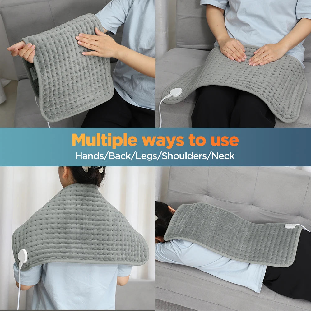 58x29CM Heating Pad 10 Level 4 Mode Timing Heating Blanket Winter Warm Keeping Legs Abdomen Hands Body Warmer Heating Mat by Grab & Glow