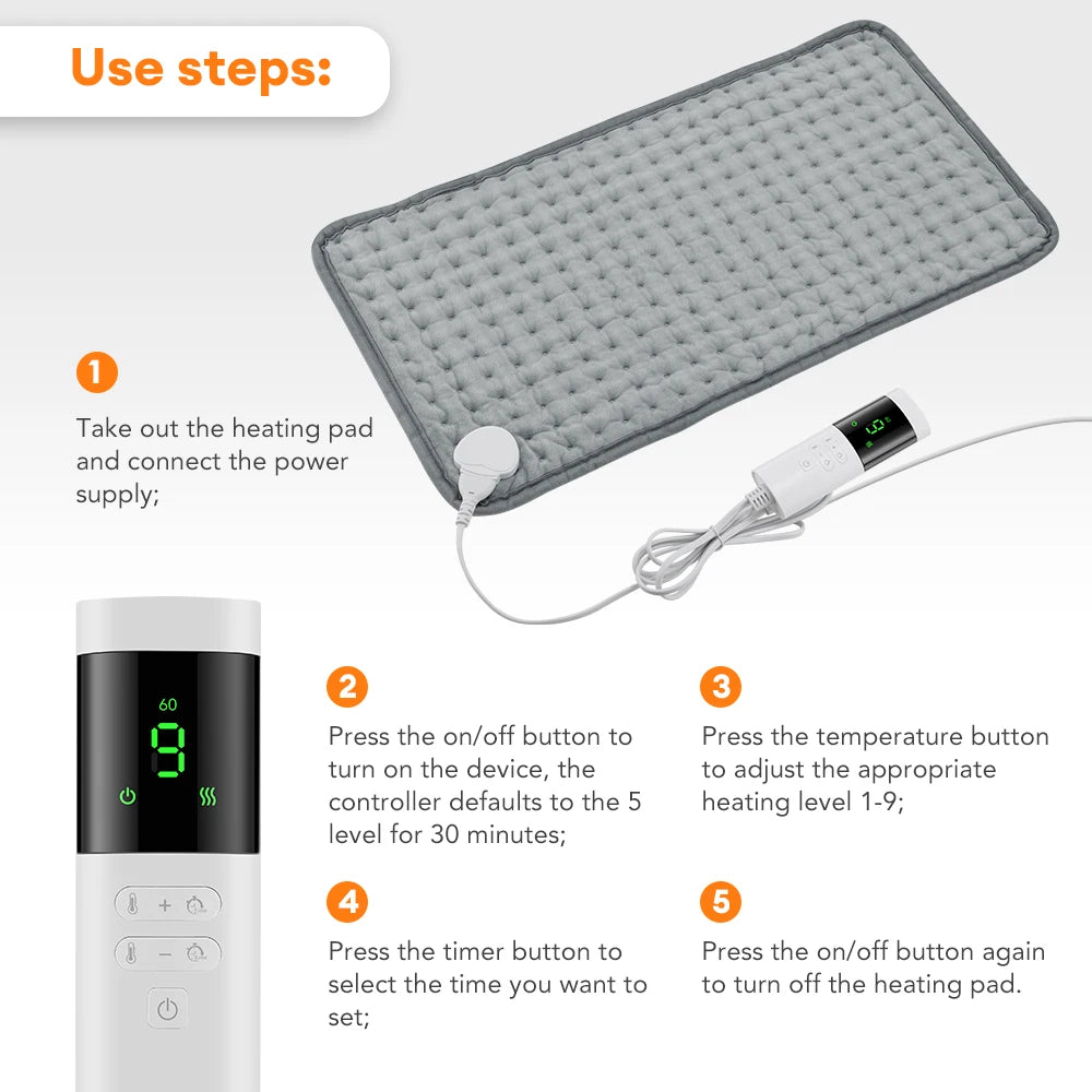 Electric Heating Pad Winter Warm For Bed Blankets Office Home Foot Hand Warmer Sheet Camping Heater 110V 220V Washable 60*30CM by Grab & Glow