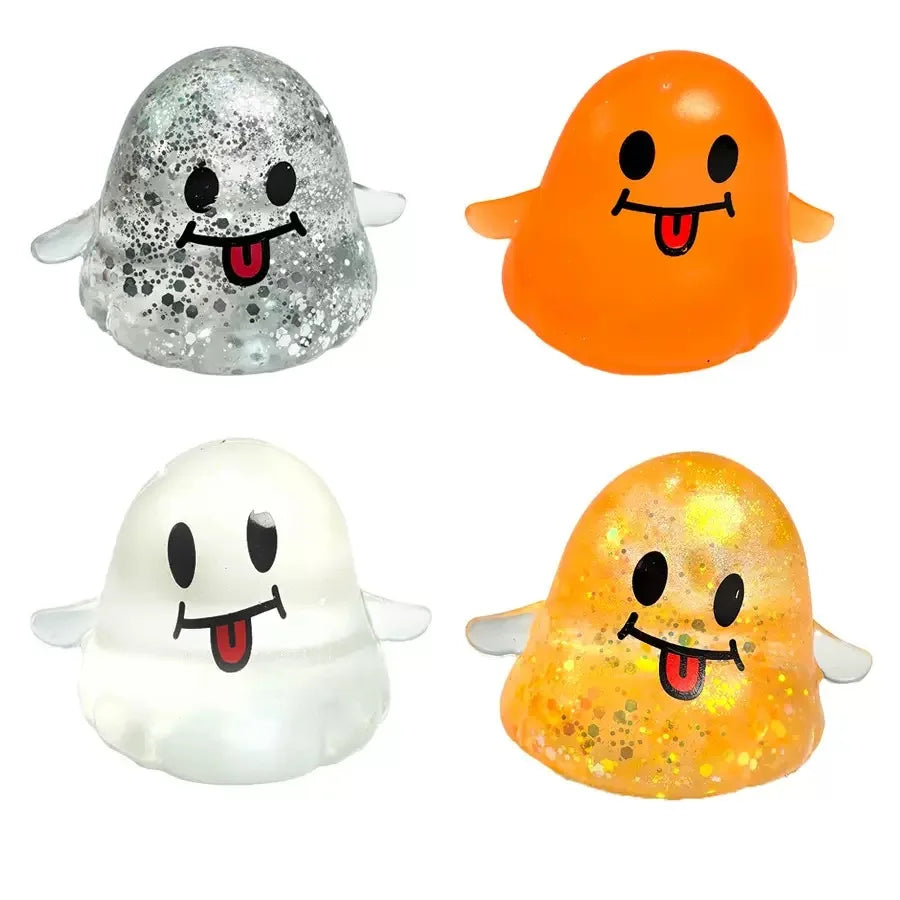 Realistic Ghost Squishy Toy for Halloween - Slow Rising Soft Stress Relief Fidget, Spooky Sensory Prop for Prank Party Favor, Anxiety Relief Gift for Adults Kids by Grab & Glow