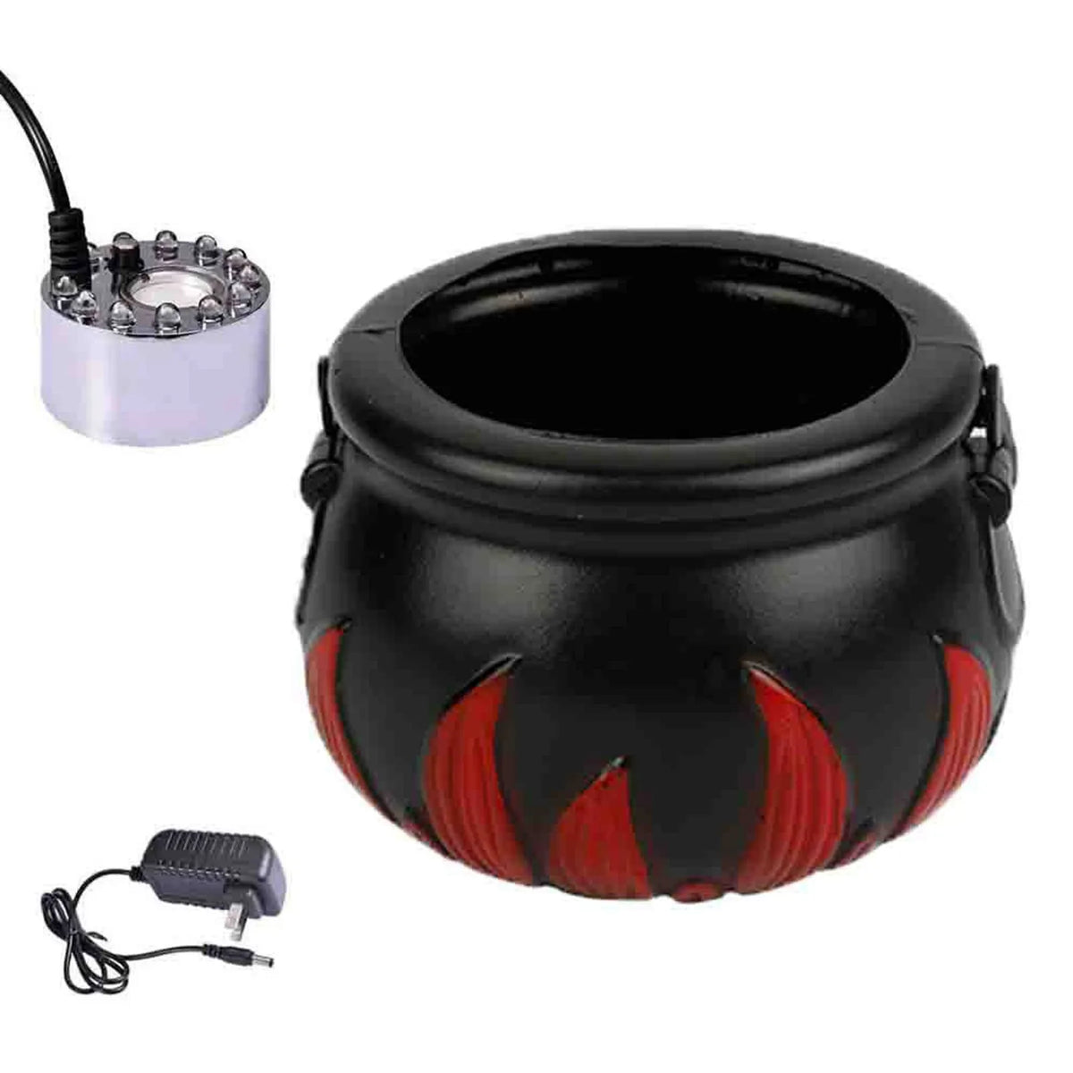 Halloween Mist Witch Pot,Witch Cauldron Fog Maker Water Fountain Fog Machine Colorful Changing Light Halloween Party Decoration - Grab & Glow