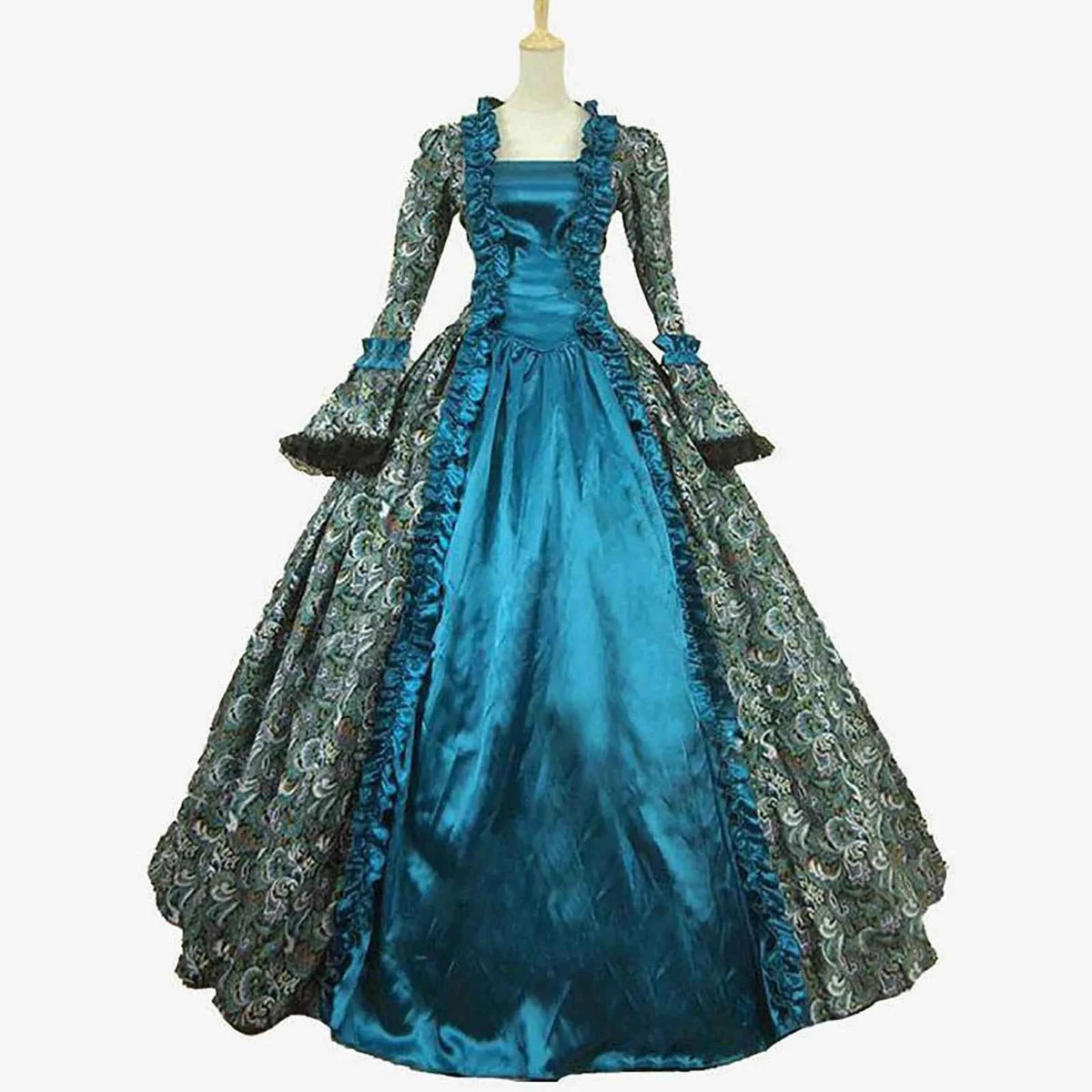 Renaissance 18th Century Baroque Rococo Dresses Victorian Masquerade Gowns Historical Theater Clothing Halloween Christmas - Grab & Glow