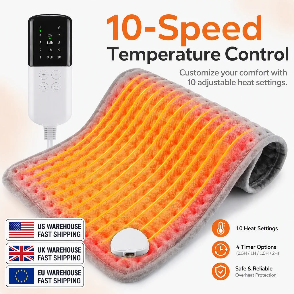 Electric Heating Pad Winter Warm For Bed Blankets Office Home Foot Hand Warmer Sheet Camping Heater 110V 220V Washable 60*30CM by Grab & Glow
