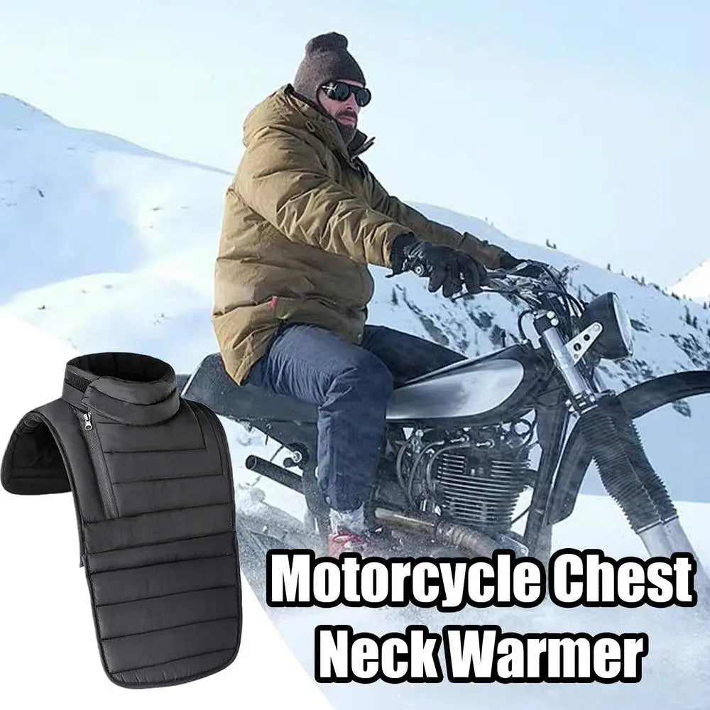 Winter Motorcycle Chest Neck Warmer Windproof Motorcycle Chest Protector Adjustable Neckband Riding Neck Scarf Chest Protector by Grab & Glow
