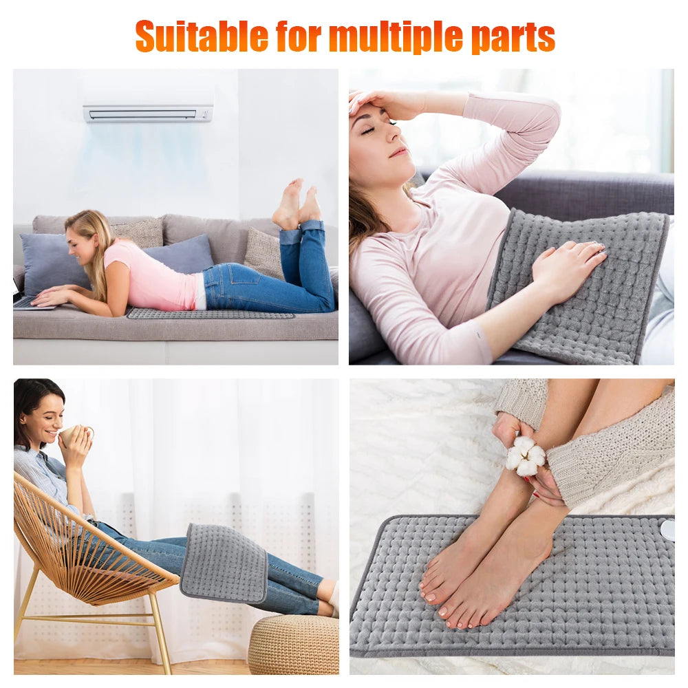 Electric Heating Pad Winter Warm For Bed Blankets Office Home Foot Hand Warmer Sheet Camping Heater 110V 220V Washable 60*30CM by Grab & Glow