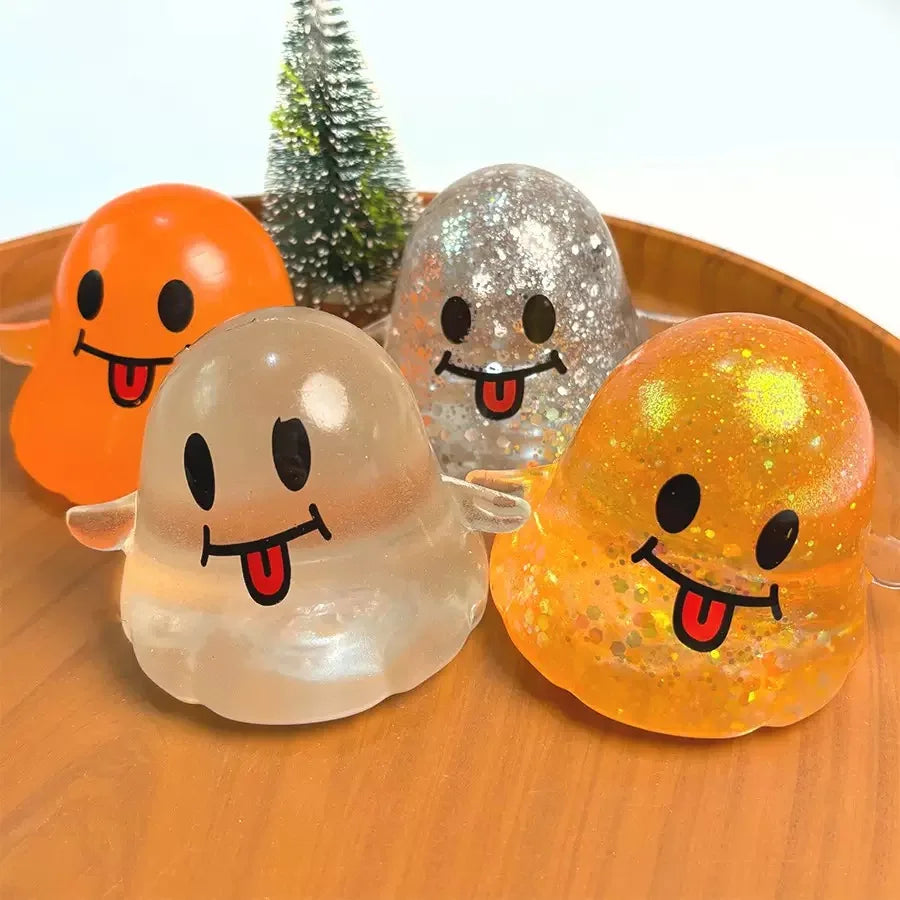 Realistic Ghost Squishy Toy for Halloween - Slow Rising Soft Stress Relief Fidget, Spooky Sensory Prop for Prank Party Favor, Anxiety Relief Gift for Adults Kids by Grab & Glow