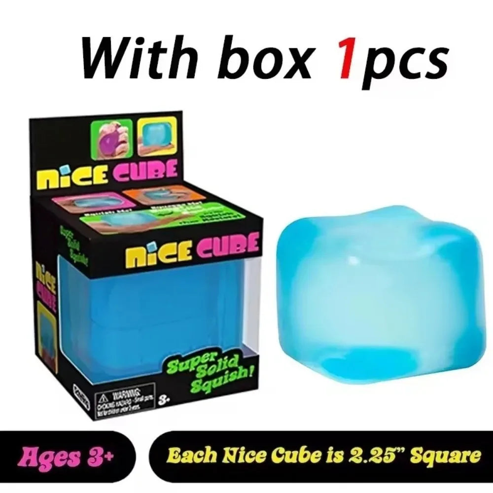 Nice Cube, Ice Cube Squishies Toys, Durable, Slow-Rebound Fingertip Exquisite Spherical Ice Cube With Box, Non-Sticky Desk Toy For Relaxation & Focus For Adult, Classroom Prizes, Novelty Gift for Kids and Adults, Christmas/Ha by Grab & Glow