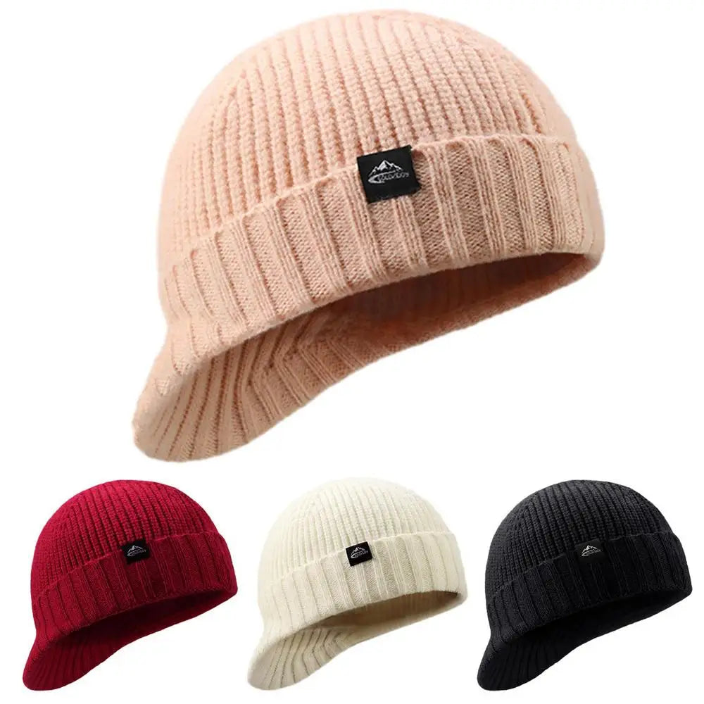 Knit Beanie Winter Beanie Outdoor Warm Hat Comfortable Ear Protection Winter Hat Knit Caps Breathable For Ski Hiking Running by Grab & Glow