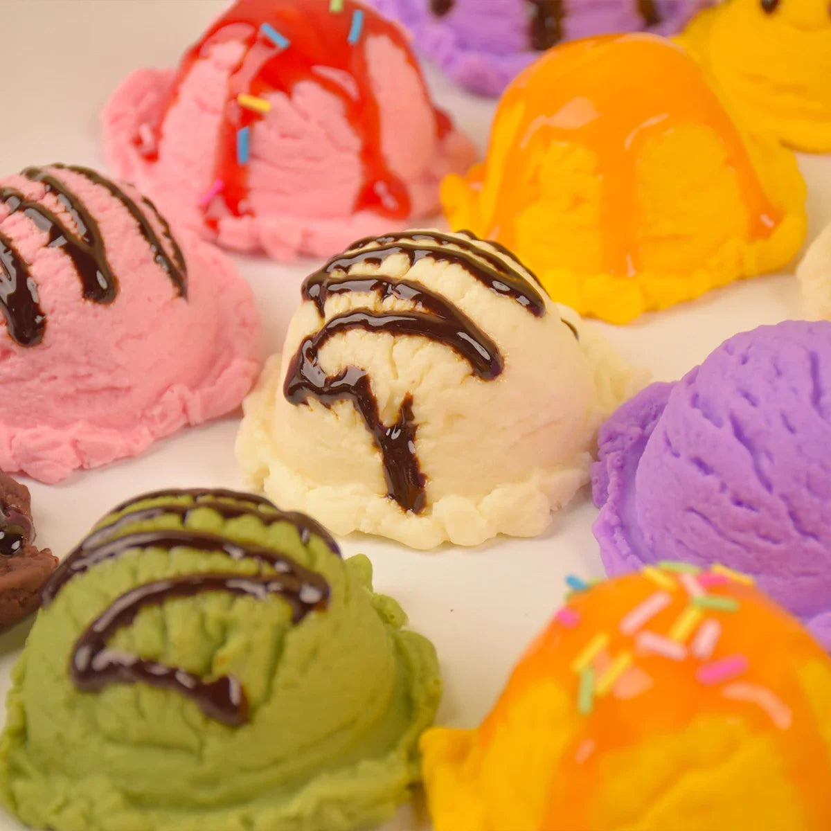 Simulation Ice Cream Ball Model Fake Sweet Cone Dessert Shop Lifelike Decor Photography Props Display Fake Food Model Ornament - Grab & Glow