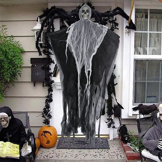 Halloween Hanging Skull Ghost Ornament Haunted House Decoration Horror Props Halloween Party Home Indoor Outdoor Yard Bar Decor - Grab & Glow