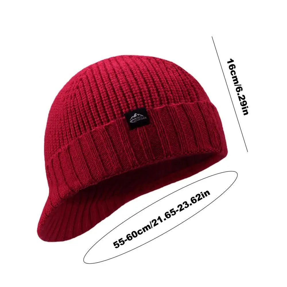 Knit Beanie Winter Beanie Outdoor Warm Hat Comfortable Ear Protection Winter Hat Knit Caps Breathable For Ski Hiking Running by Grab & Glow