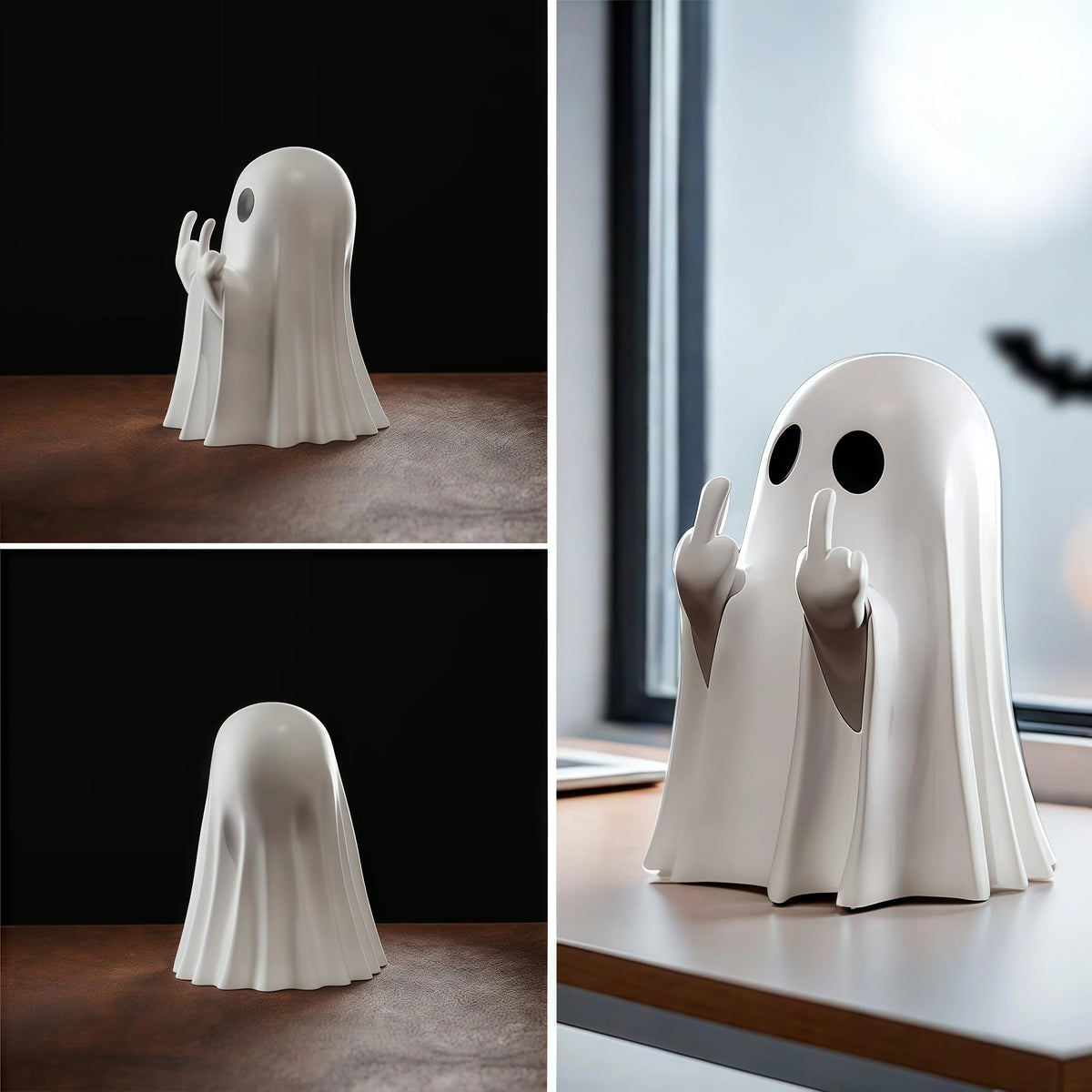 Halloween Refers To Cute Ghost Statues, Halloween Valentine's Day Gifts Home Decorations, Ghost Coffee Table Ornaments Christmas - Grab & Glow