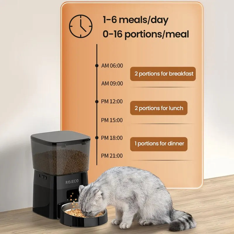 Smart Control Automatic Pet Feeder for Cats and Dogs - Grab & Glow