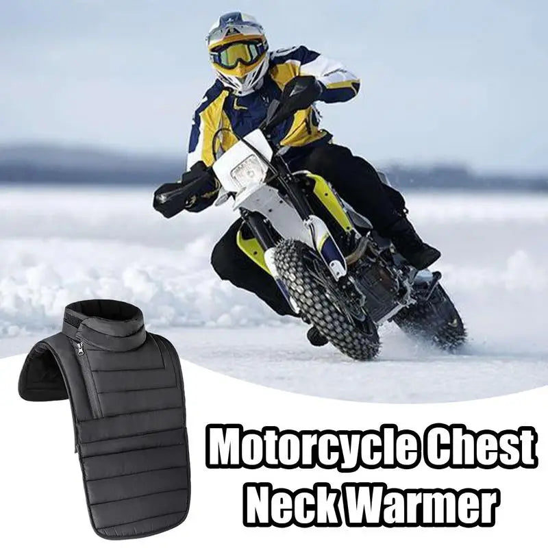 Winter Motorcycle Chest Neck Warmer Windproof Motorcycle Chest Protector Adjustable Neckband Riding Neck Scarf Chest Protector by Grab & Glow