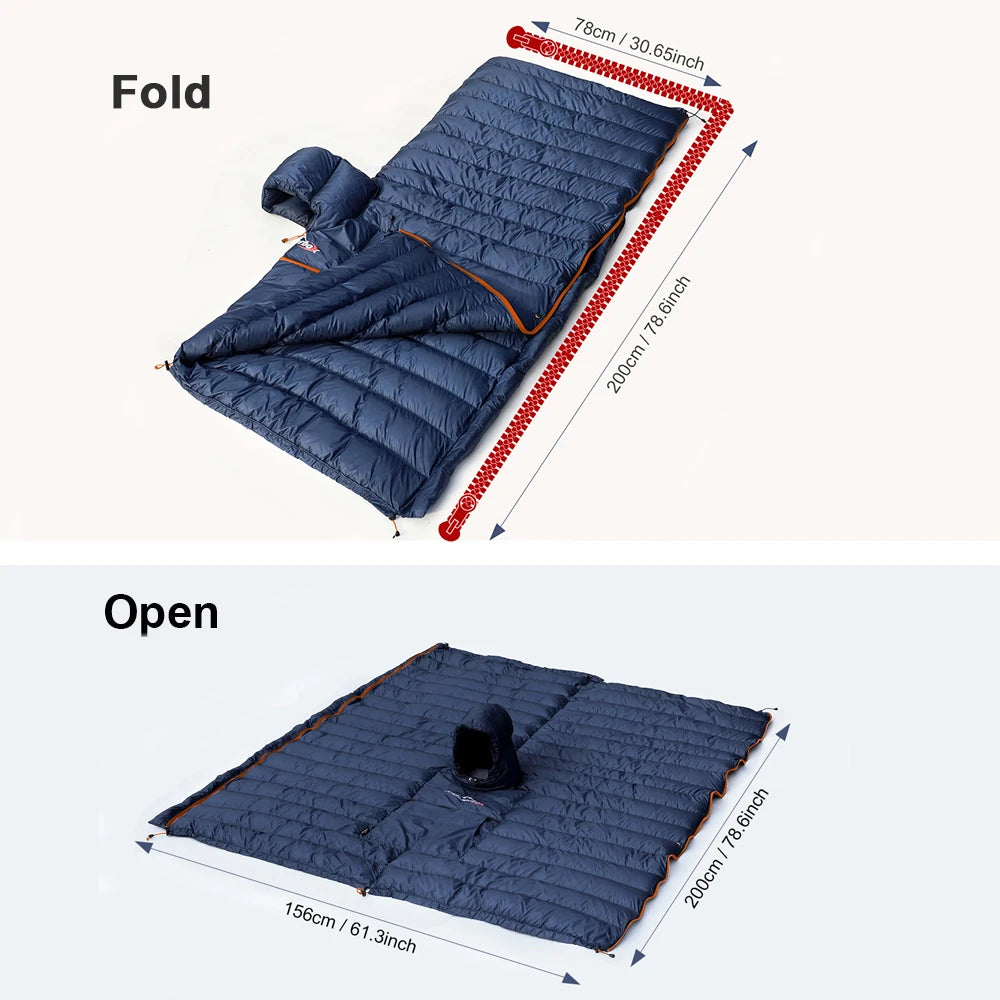 Kamperbox Winter Sleeping Bag Poncho Winter Camping Poncho Winter Wearable Sleeping Bag Camping Blanket PC600 by Grab & Glow